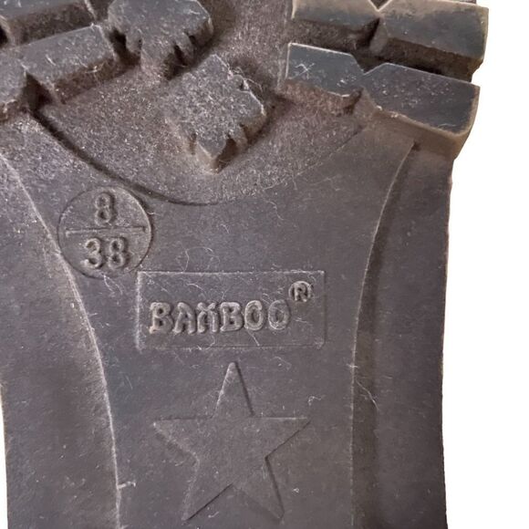 Bamboo ~ Tan Suede Boots with shearling accent ~ size 8 - Picture 11 of 12